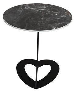 Masuta Heart, negru, 50x54 cm