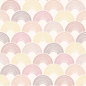 Tapet Arce în culori pastelate, dispuse în mod repetitiv, Tapet abstract, a01164v1 : Uwalls.ro