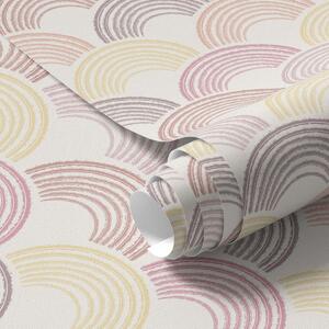 Tapet Arce în culori pastelate, dispuse în mod repetitiv, Tapet abstract, a01164v1 : Uwalls.ro
