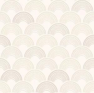 Tapet Arce neutre, de culoare deschisă, dispuse într-un model repetitiv, Tapet abstract, a01164v3 : Uwalls.ro