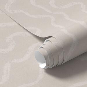 Tapet Model ondulat de lumină pe fundal bej, Tapet abstract, a01167 : Uwalls.ro