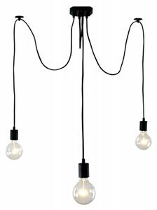 Plafoniera 3 LED-uri suspendate, soclu E27, 50Hz, 230V, negru