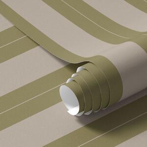 Tapet Dungi verticale de culoare măslinie și bej, Tapet geometrie, Tapet dungi, a01181v2 : Uwalls.ro