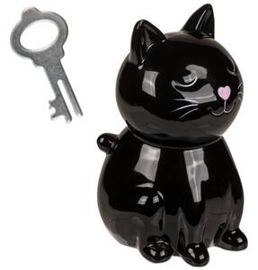 Pușculiță de bani Cat, negru
