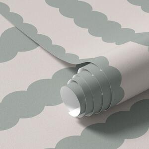 Tapet Dungi ondulate de culoarea măslinului, în stil minimalist, Tapet geometrie, Tapet dungi, a01182v1 : Uwalls.ro