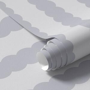 Tapet Dungi ondulate gri în stil minimalist, Tapet geometrie, Tapet dungi, a01182v4 : Uwalls.ro