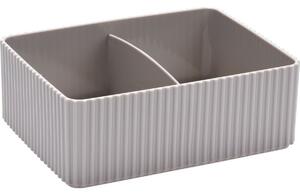 Organizator cosmetice Stripe maro, 16 x 12 cm