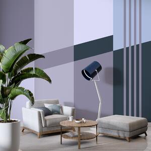 Tapet Modele geometrice discrete, în nuanțe de gri și albastru, Fototapet Geometrie, w05390v1 : Uwalls.ro