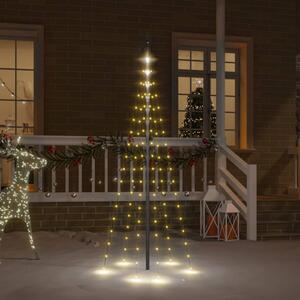 Brad de Crăciun pe catarg, 108 LED-uri, alb cald, 180 cm