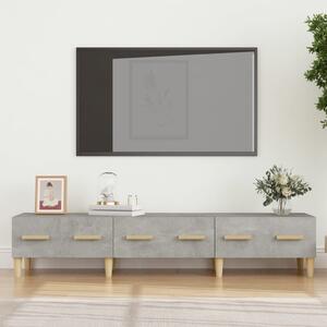 Comodă TV, gri beton, 150x34,5x30 cm, lemn compozit