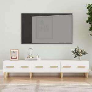 Comodă TV, alb, 150x34,5x30 cm, lemn compozit