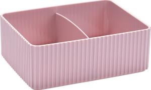Organizator cosmetice Stripe roz, 16 x 12 cm