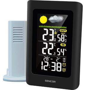 Stație meteo Sencor SWS 4270 cu senzor wireless,negru