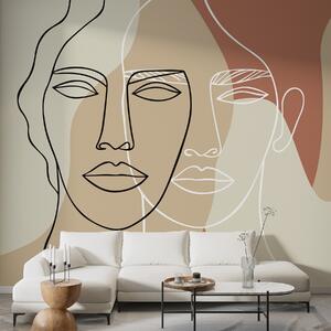 Tapet Fețe abstracte, Imagini de fundal unice, w05550v1 : Uwalls.ro
