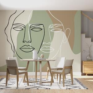 Tapet Fețe abstracte, Imagini de fundal unice, w05550 : Uwalls.ro