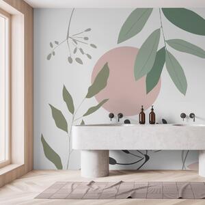 Tapet Abstracție cu plante, Imagini de fundal unice, w05552 : Uwalls.ro