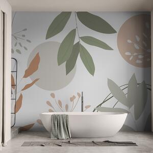 Tapet Abstracție cu plante, Imagini de fundal unice, w05552v2 : Uwalls.ro