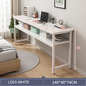 Birou, Masa PC office, BeComfort LD03-White, 140 x 40 x 74 cm