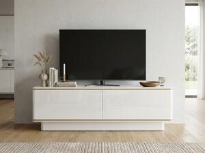 Dulap TV ALVIN 135 cm, alb/auriu
