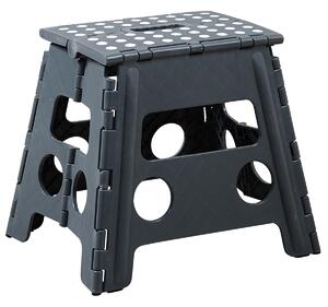 Kesper 70538 Taburet pliabil, gri, 36,5 x 32 x 30cm