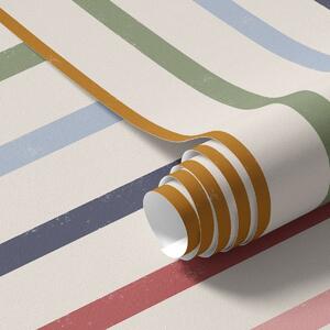 Tapet Dungi multicolore strălucitoare pe un fundal deschis, Tapet geometrie, Tapet dungi, a01184 : Uwalls.ro