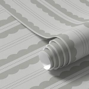 Tapet Dungi ondulate gri cu linii punctate fine, Tapet geometrie, Tapet dungi, a01185v1 : Uwalls.ro