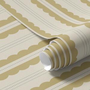 Tapet Dungi galbene ondulate cu puncte gri-albastre, Tapet geometrie, Tapet dungi, a01185v4 : Uwalls.ro