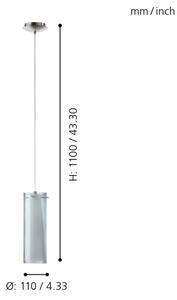 EGLO 90304 - Lustra PINTO NERO 1 x E27/60W