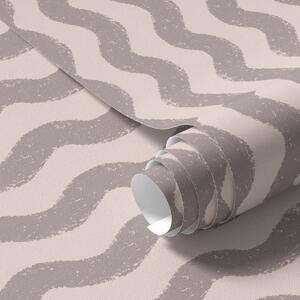 Tapet Model ondulat în nuanțe de roz prăfuit pe un fundal deschis, Tapet geometrie, Tapet dungi, a01188v4 : Uwalls.ro