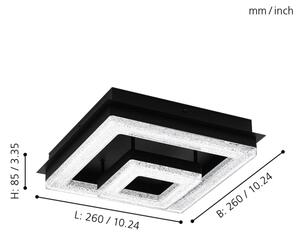 Eglo 99327 - Plafonieră LED FRADELO LED/12W/230V