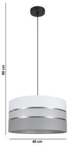 Lustră pe cablu CORAL 1xE27/60W/230V d. 40 cm albă/gri