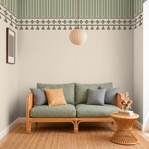 Tapet Bordură decorativă în nuanțe de verde, Imagini de fundal unice, w05151v1 : Uwalls.ro