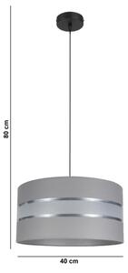 Lustră pe cablu CORAL 1xE27/60W/230V d. 40 cm gri