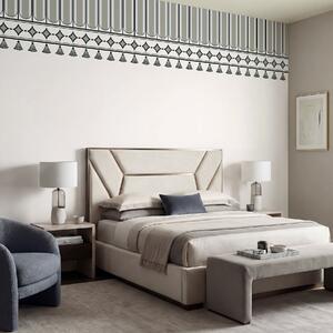 Tapet Bordură decorativă în nuanțe de verde și gri, Imagini de fundal unice, w05151v2 : Uwalls.ro