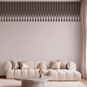 Tapet Bordură decorativă cu ciucuri în nuanțe de liliac, Imagini de fundal unice, w05544v1 : Uwalls.ro