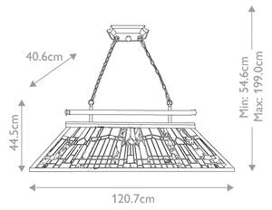 Elstead QZ-INGLENOOK-ISLE - Lustru Tiffany INGLENOOK suspendat pe lanț 3xE27/100W/230V