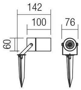 Lampă de exterior PIT 1xGU10/35W/230V IP65 Redo 90183