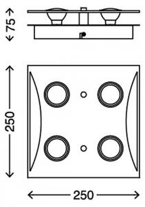 Plafonieră LED FLASH 4xGU10/3W/230V Briloner 3572-048