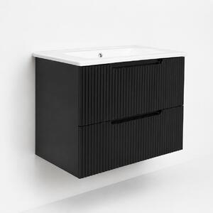 Corp Mobilier Baie Suspendat 60 cm Riflat – Nero (Negru)