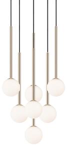 Lustră pe cablu Zuma Line P0574-07F-F7AA ARCTURUS 7xG9/4W/230V auriu