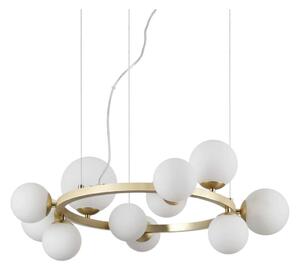 Lustră LED pe cablu Ideal Lux PERLAGE 11xG9/3W/230V auriu/alb