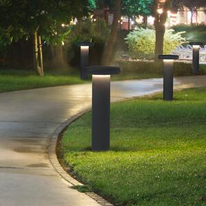 Molto Luce Bornă luminoasă LED CIRC, DALI, antracit, înălțime 82 cm, IP65, reglabil, Negru, Aluminiu, Modern