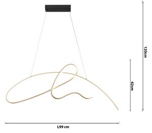 Lustră LED pe cablu ONLI SIGN LED/42W/230V 4000K auriu