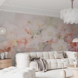 Tapet Imitație delicată de flori abstracte în stil pictural, Fototapet Flori, w05594 : Uwalls.ro