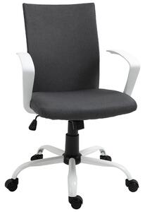 Vinsetto Scaun de Birou Ergonomic și Pivotant pentru Birou, Gri Închis | Aosom Romania
