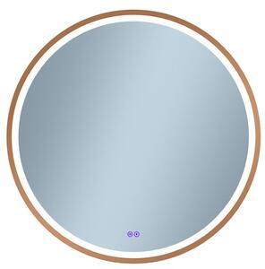Venti Orion Red Gold oglindă 60x60 cm rotund cu iluminare cu covoraș de încălzire 5905951180380