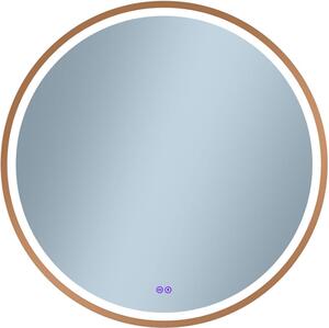 Venti Orion Red Gold oglindă 80x80 cm rotund cu iluminare cu covoraș de încălzire 5905951180335