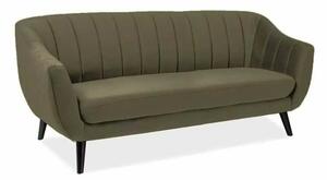Canapea Elite Velvet, trei locuri, maslinie
