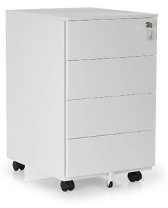Comodă metalică 40 x 50 x 66,5 cm - 4 sertare, gri - ral 7035