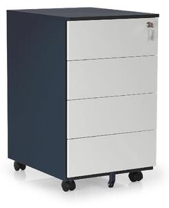 Comodă metalică 40 x 50 x 66,5 cm - 4 sertare, antracit - ral 7016